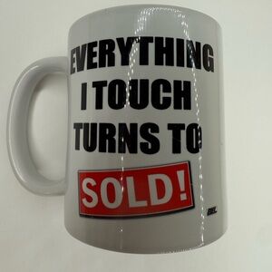 Motivational White Mug with Black and Red Text